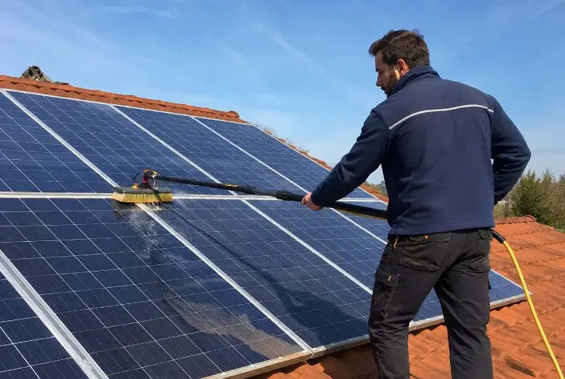 Nettoyage et entretien de panneaux solaires au Rheu